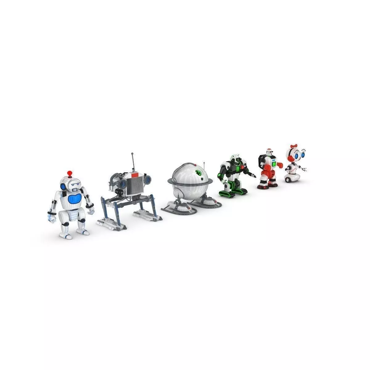 Funny Robots Pack 2 3D model | CGTrader