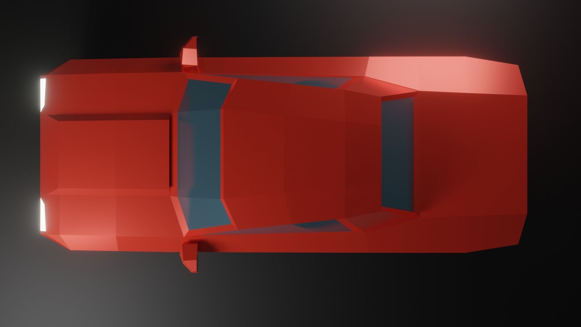Low-Poly Red Car Free low-poly 3D model_3