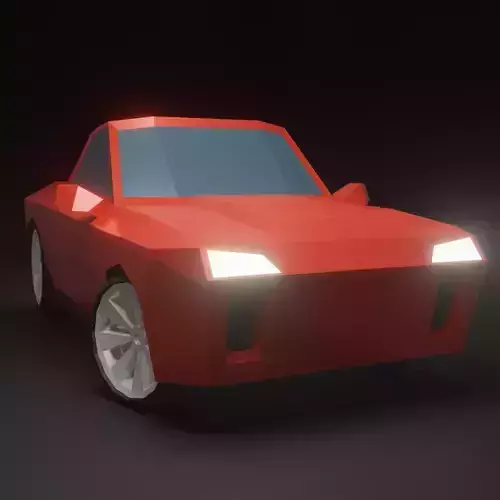 Low-Poly Red Car