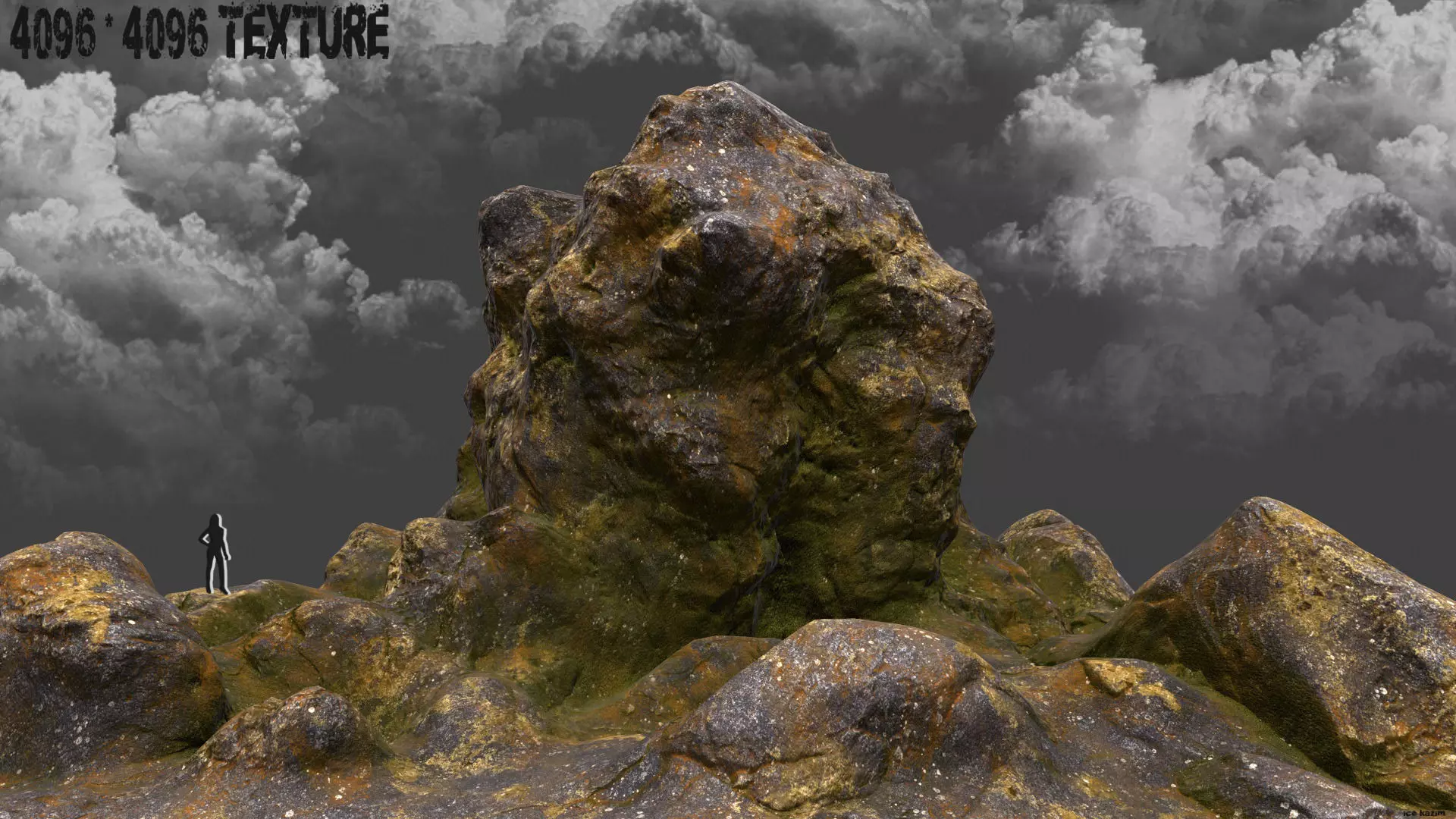 mountain rock 3D model_0