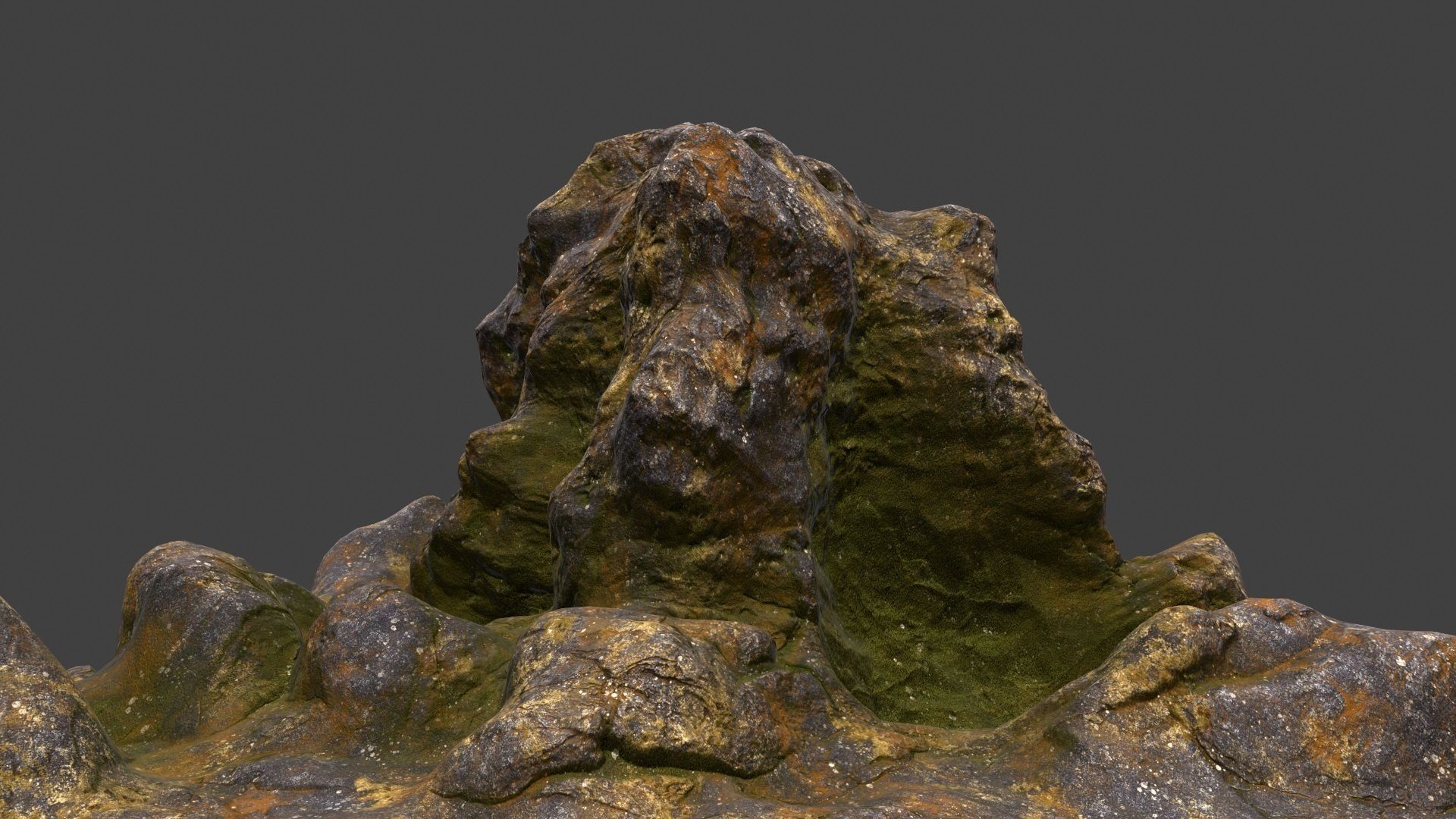 mountain rock 3D model_2