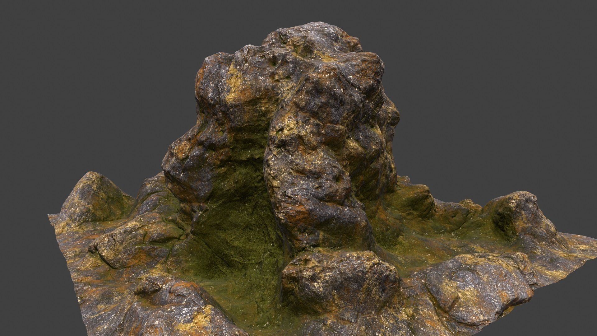 mountain rock 3D model_1