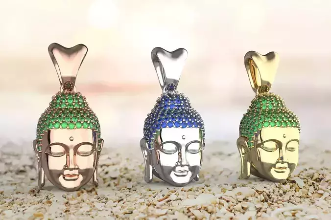 Buddha diamond pendant 