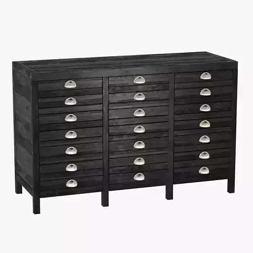 black wood chest with drawers