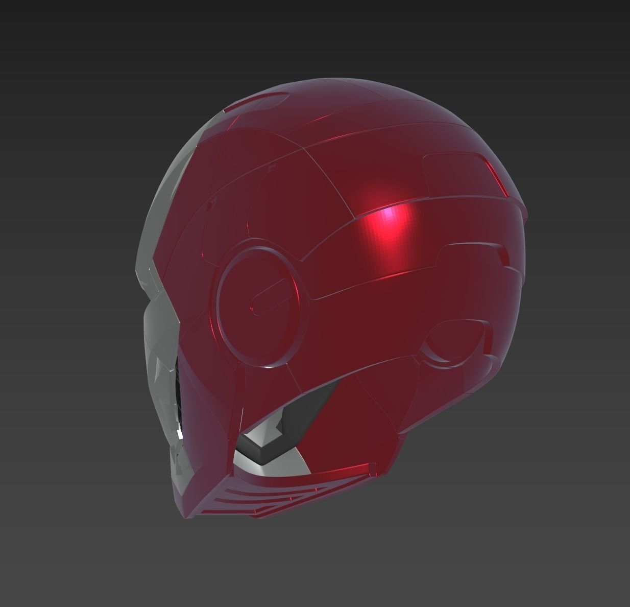 Iron Man Mark 5 MK5 Helmet  3D print model_3