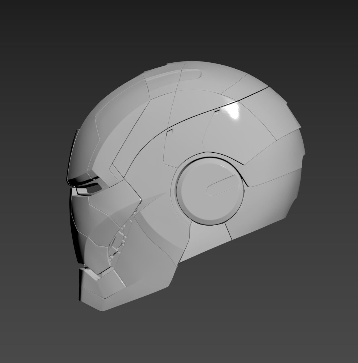 Iron Man Mark 5 MK5 Helmet  3D print model_7