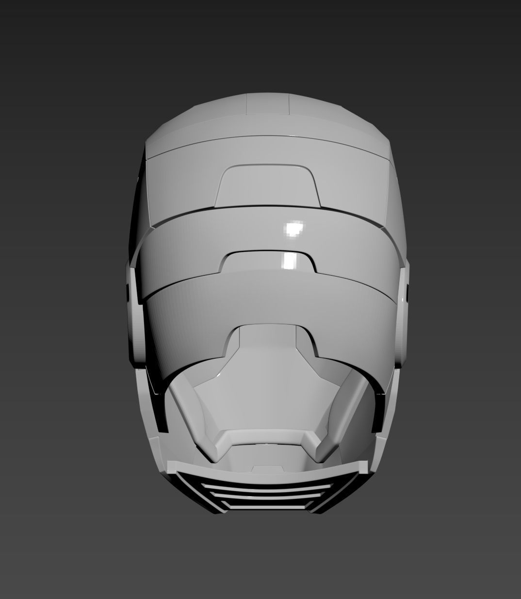Iron Man Mark 5 MK5 Helmet  3D print model_9