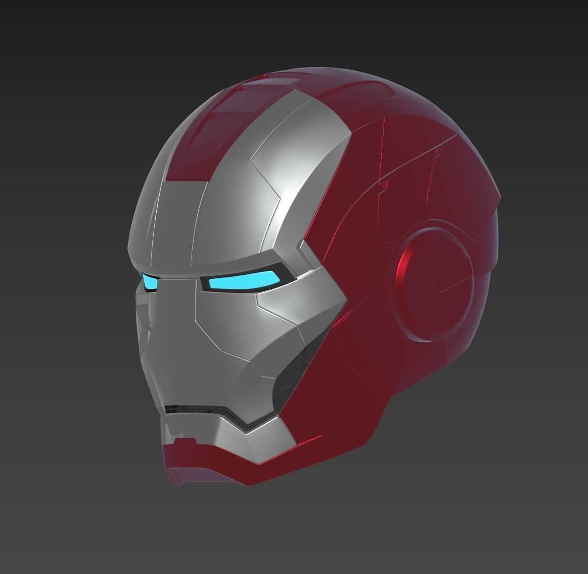 Iron Man Mark 5 MK5 Helmet  3D print model_1