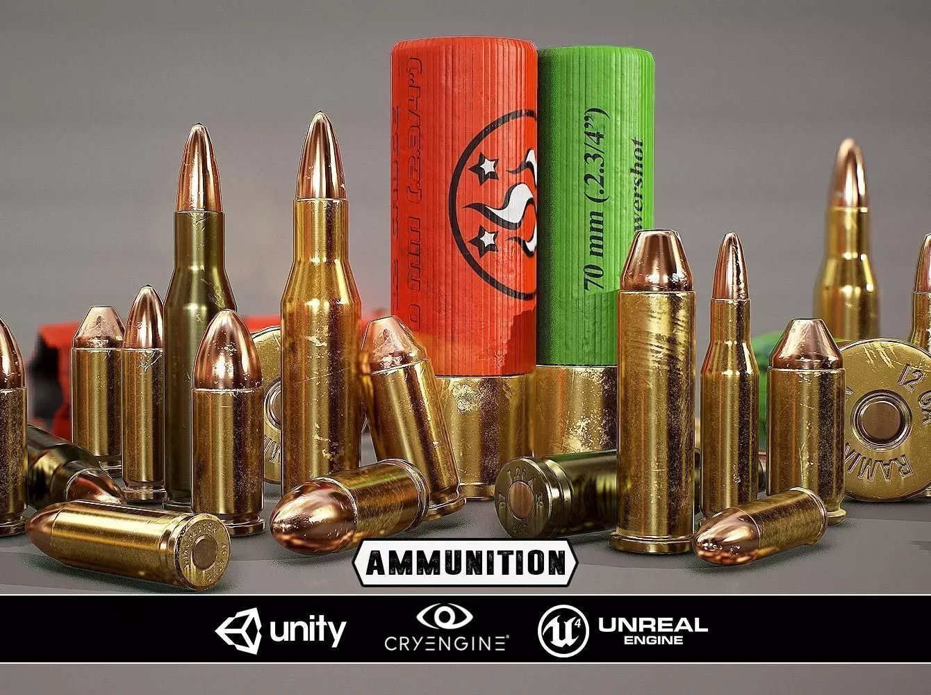 Ammunition - Model and Textures Low-poly 3D model_0