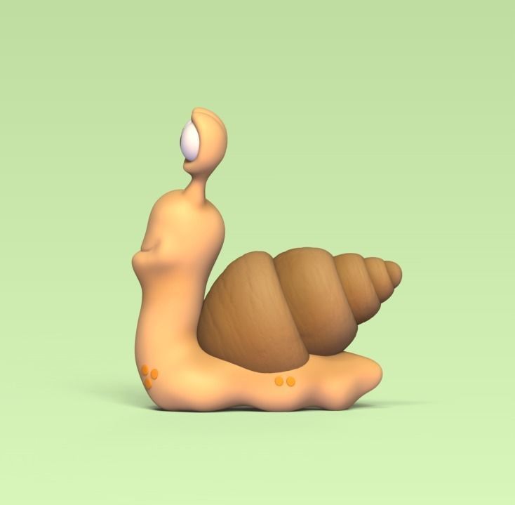 Funny Snail 3D print model_2