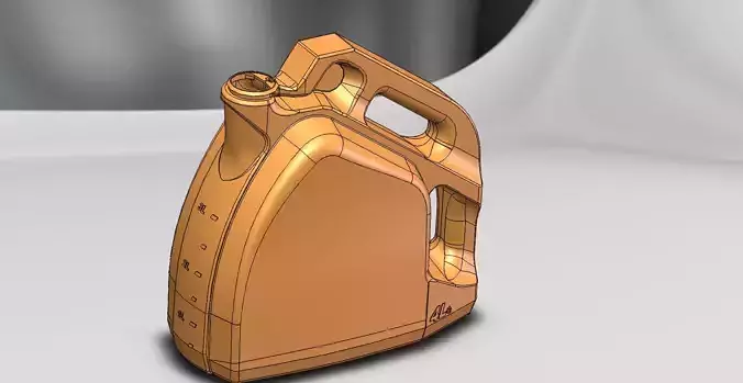 Plastic canister for engine oil 4L