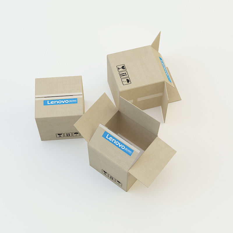 Cardboard Box 3D model_1