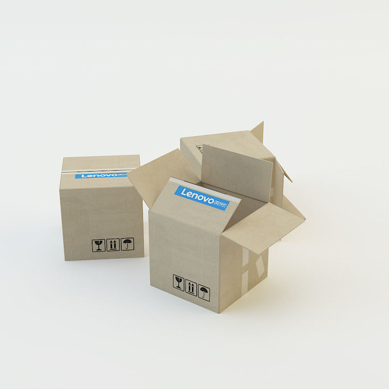 Cardboard Box 3D model_0