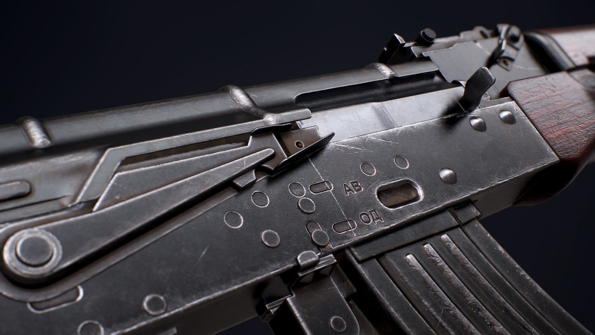 AKM - Model and Textures Low-poly 3D model_3