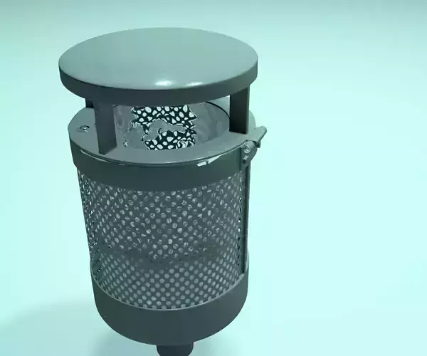 Trashcan with plastic bag 