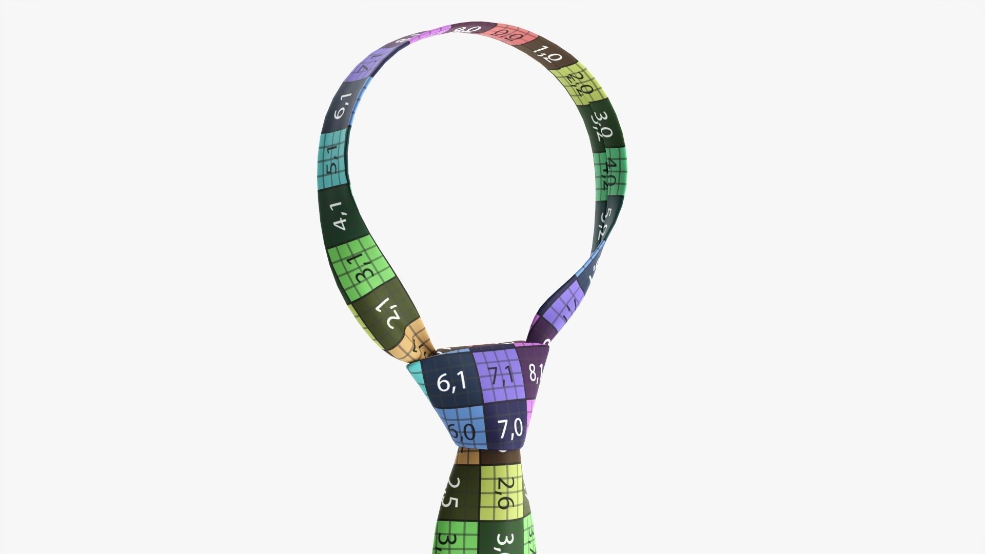 Blue classic necktie 02 3D model_11