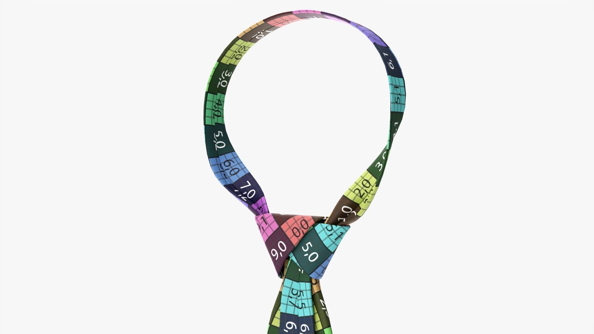 Blue classic necktie 02 3D model_12