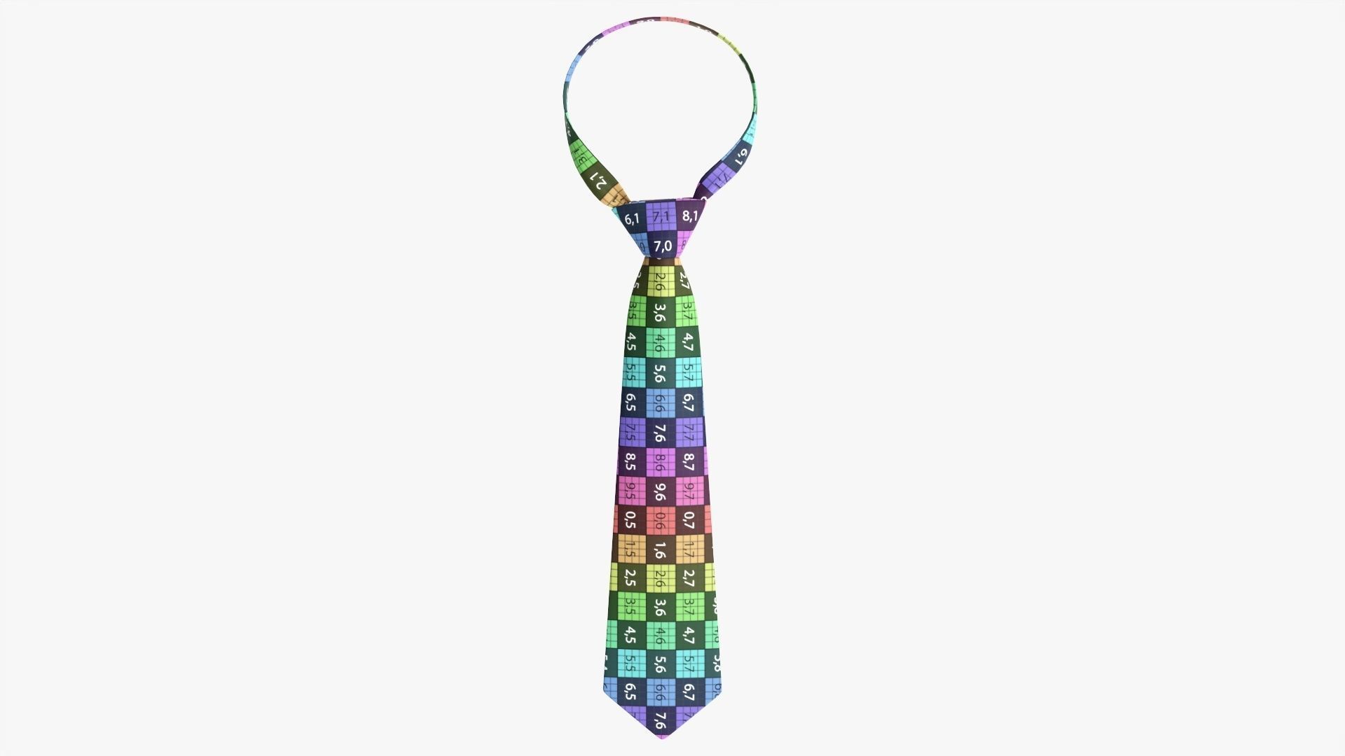 Blue classic necktie 02 3D model_10