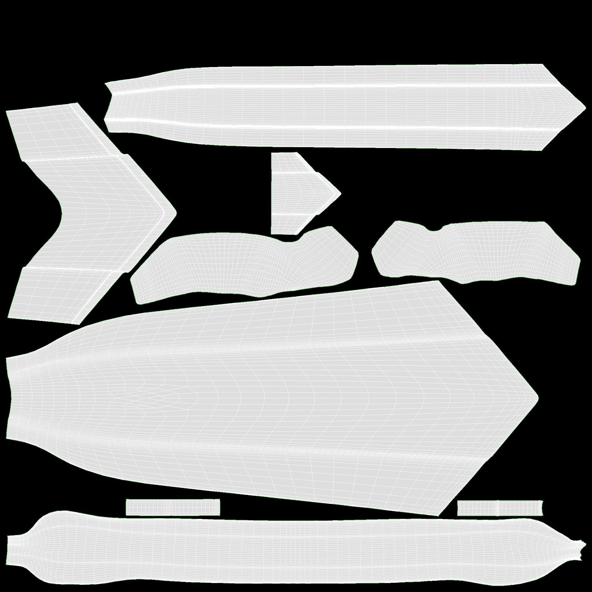 Blue classic necktie 02 3D model_15