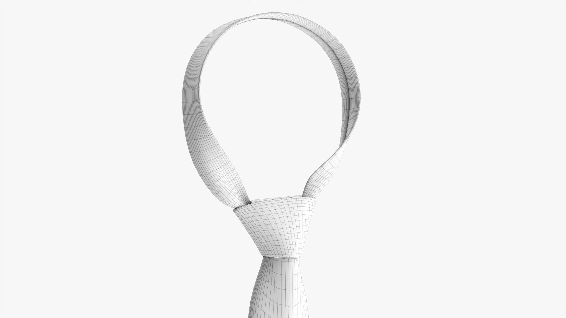 Blue classic necktie 02 3D model_6