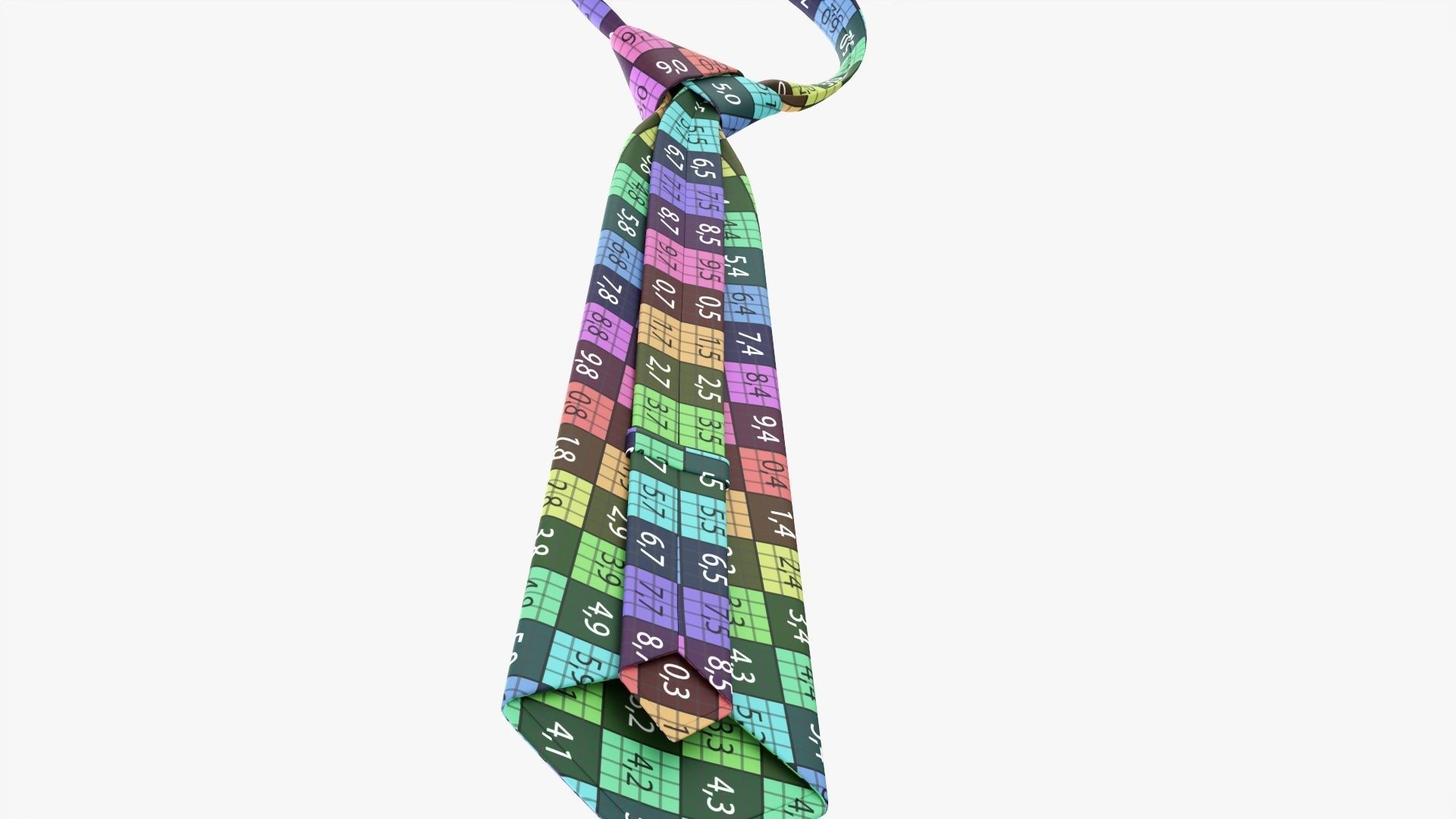 Blue classic necktie 02 3D model_13