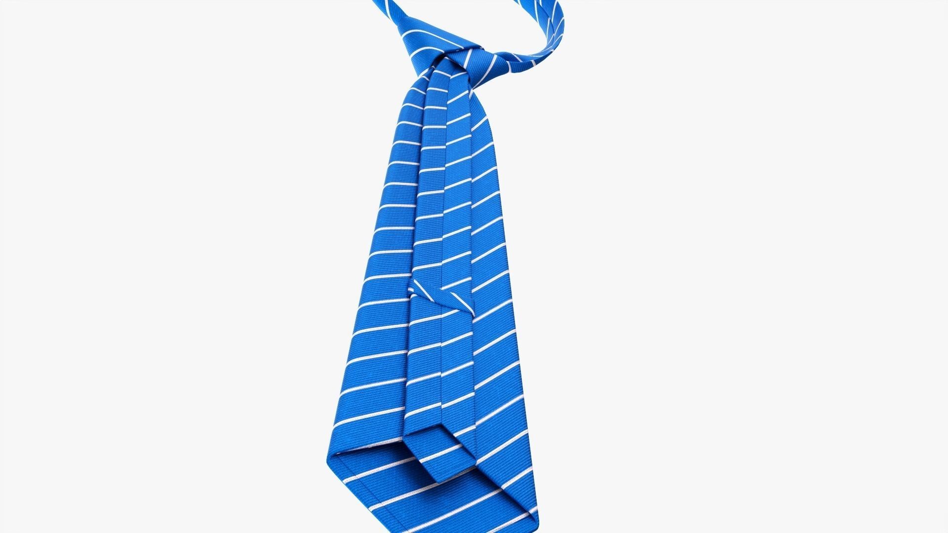 Blue classic necktie 02 3D model_3