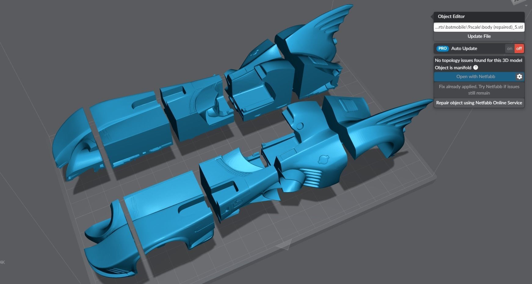 Batmobile Scale model 3D print model_6