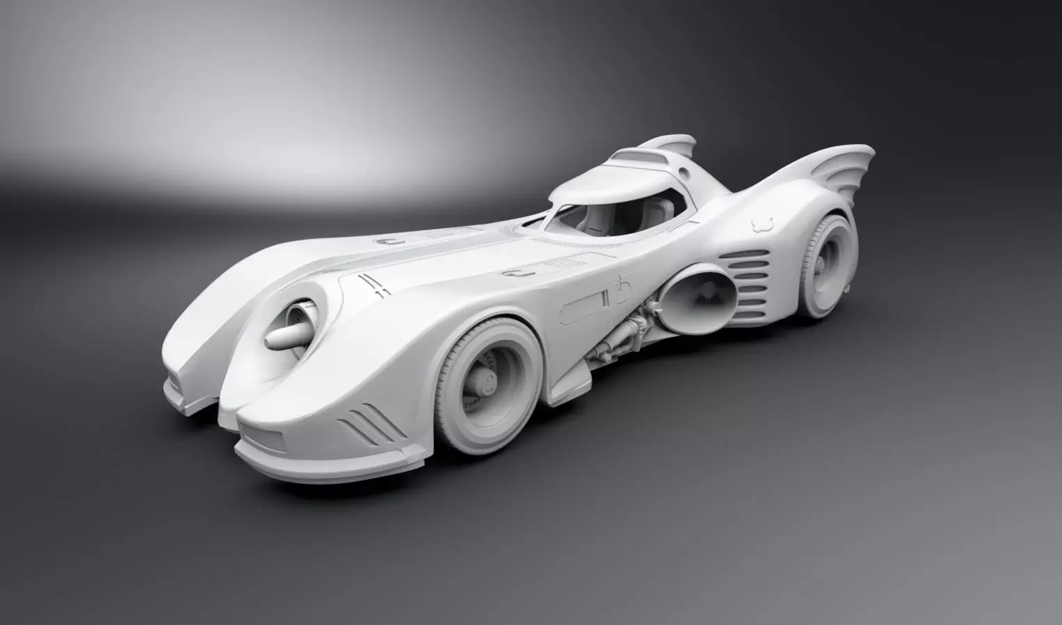 Batmobile Scale model 3D print model_0