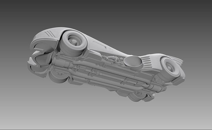 Batmobile Scale model 3D print model 6