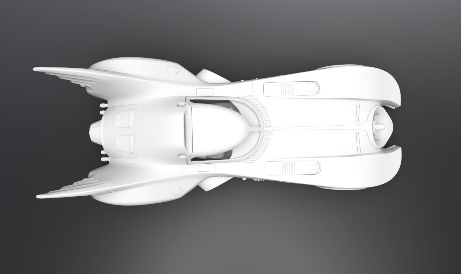 Batmobile Scale model 3D print model_3