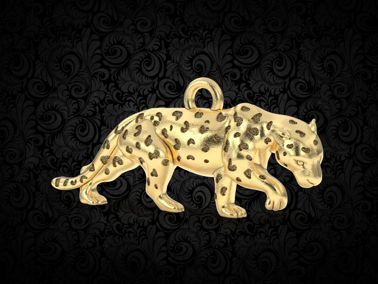 Panther Pendant  3D print model_16
