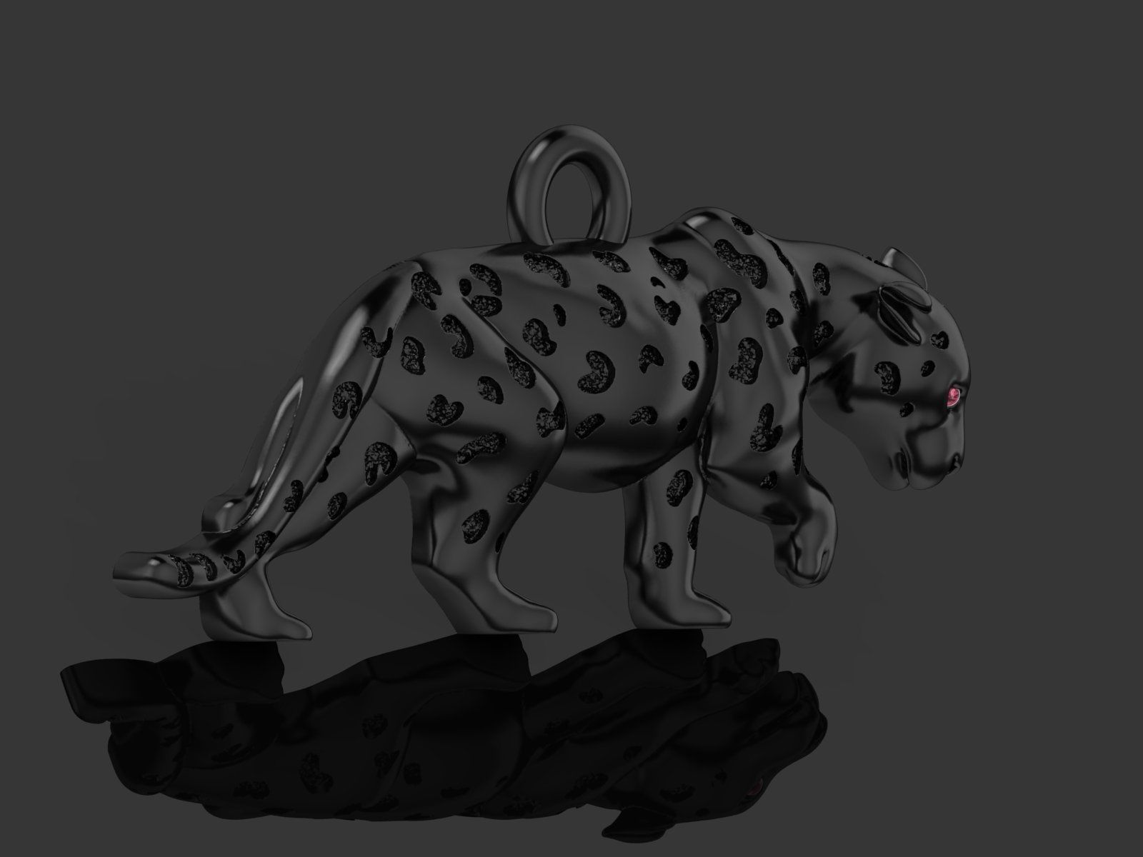 Panther Pendant  3D print model_5