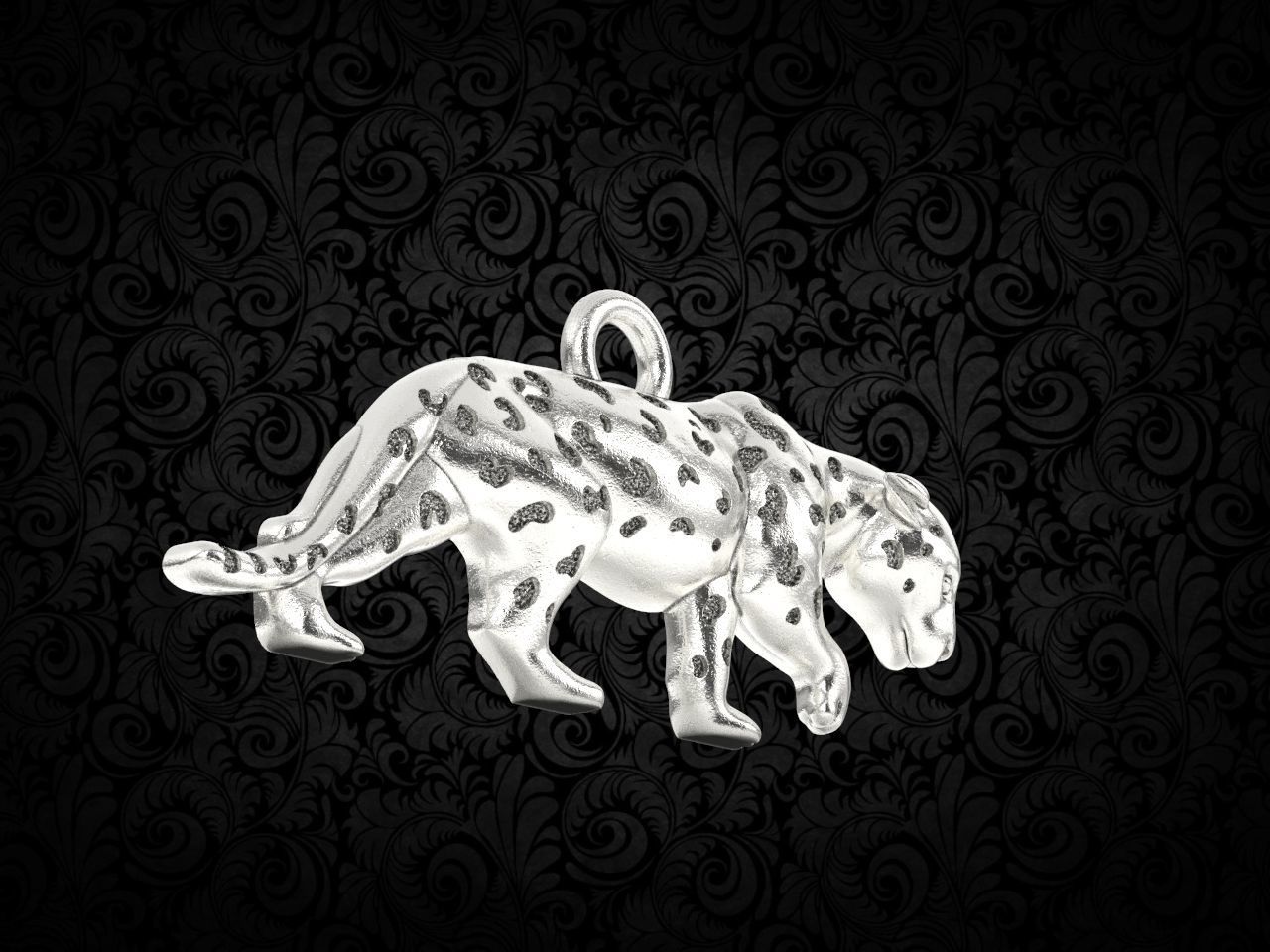 Panther Pendant  3D print model_15