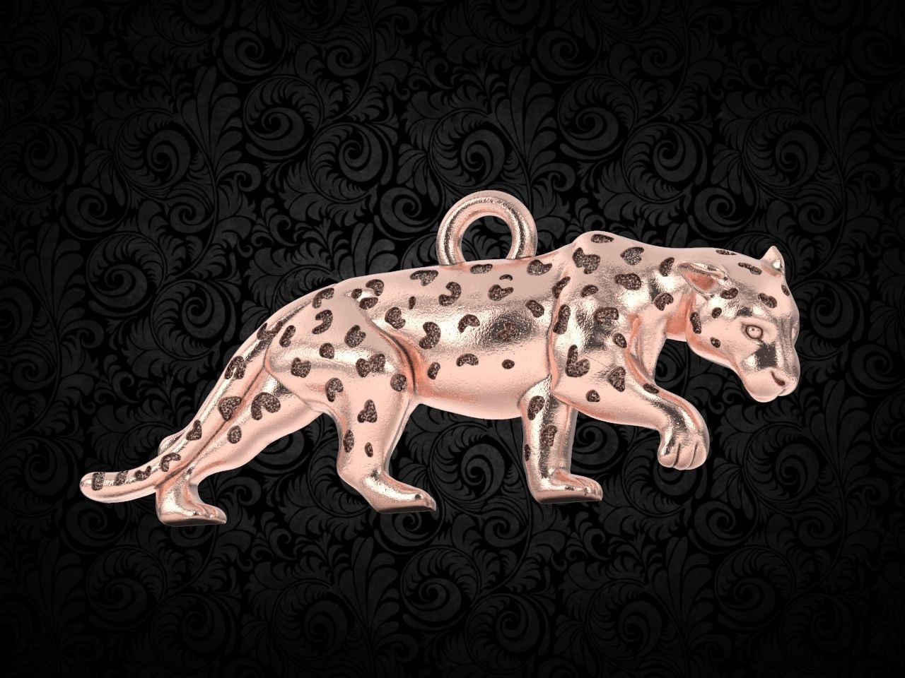 Panther Pendant  3D print model_3
