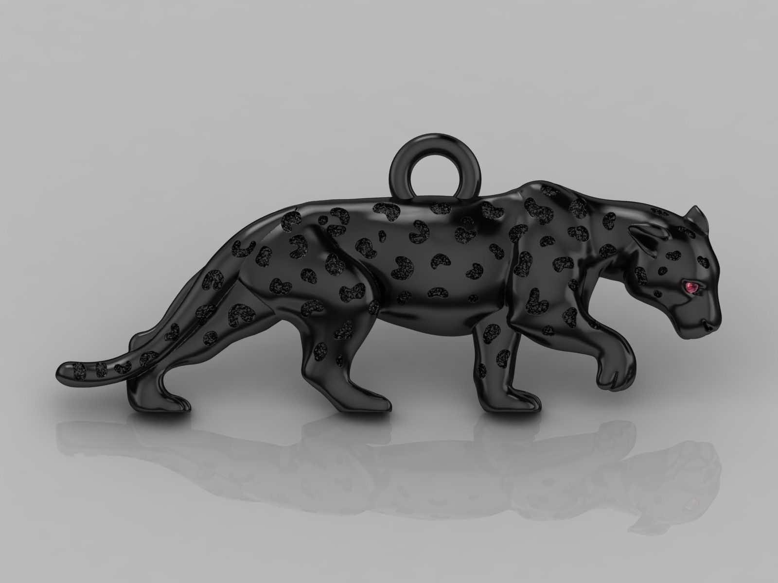 Panther Pendant  3D print model_13