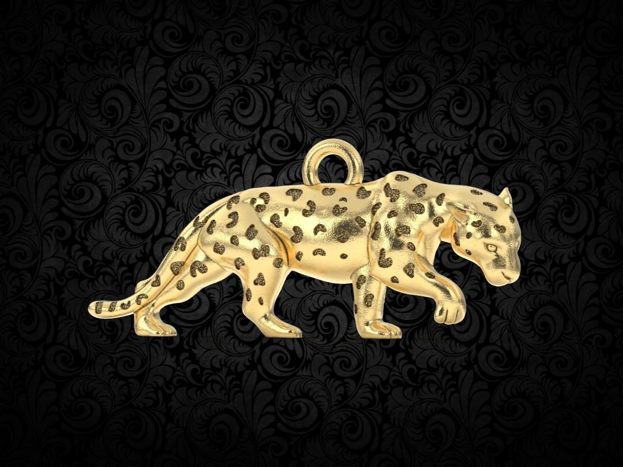 Panther Pendant  3D print model_14