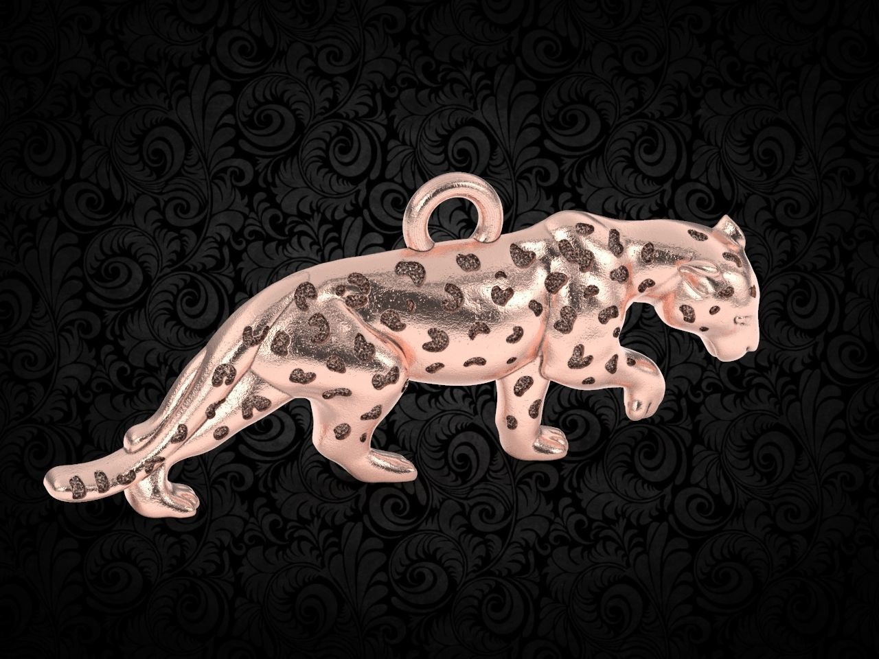 Panther Pendant  3D print model_17