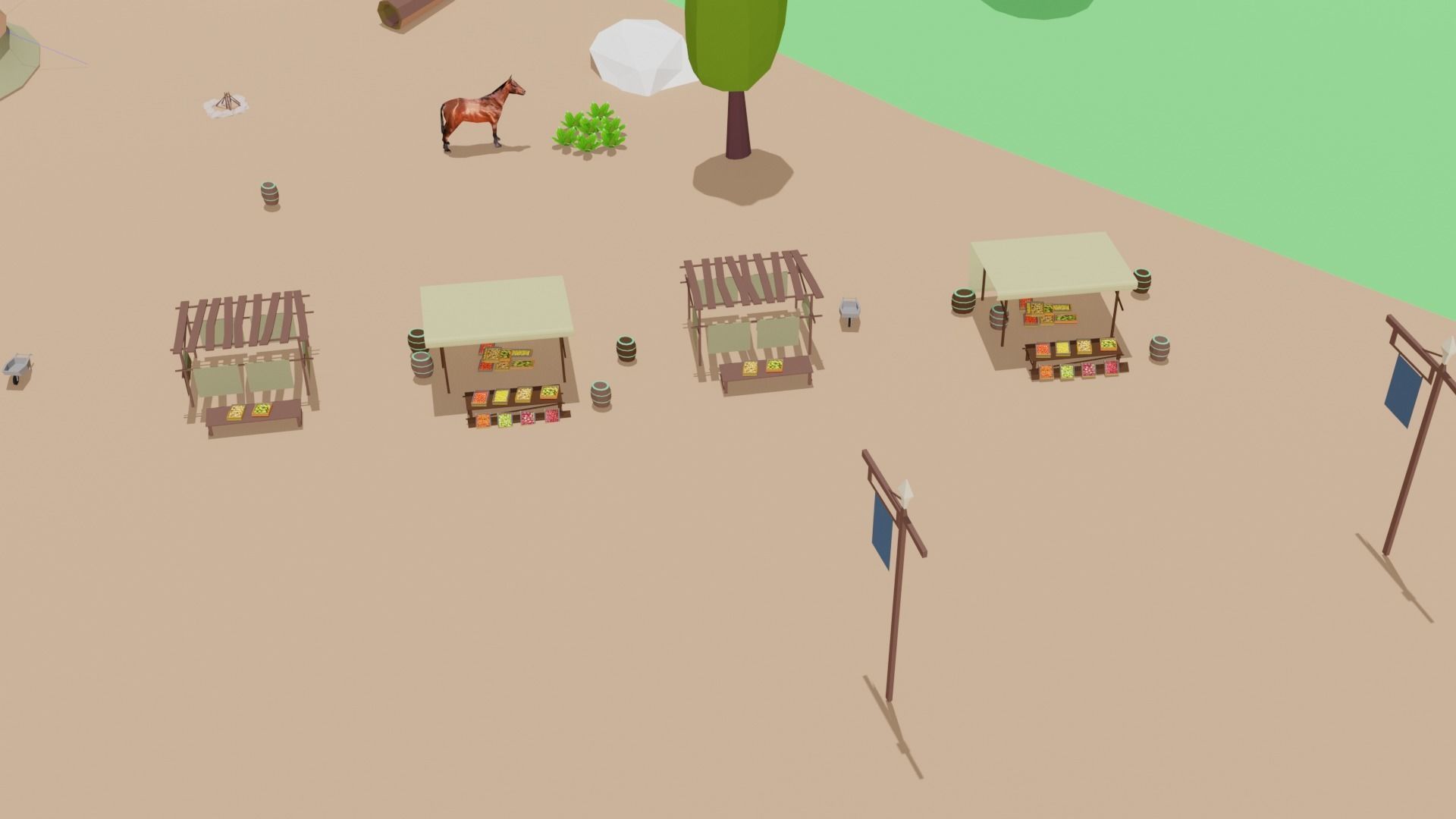 Kayi kabila In Lowpoly Style Low-poly 3D model_6