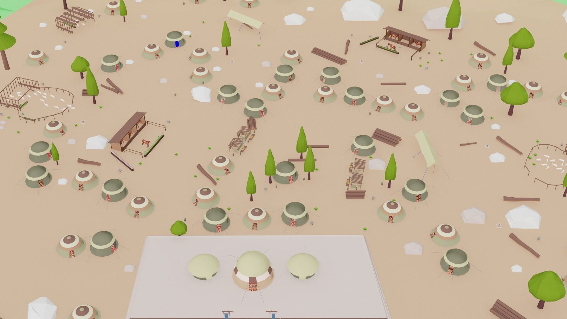 Kayi kabila In Lowpoly Style Low-poly 3D model_10