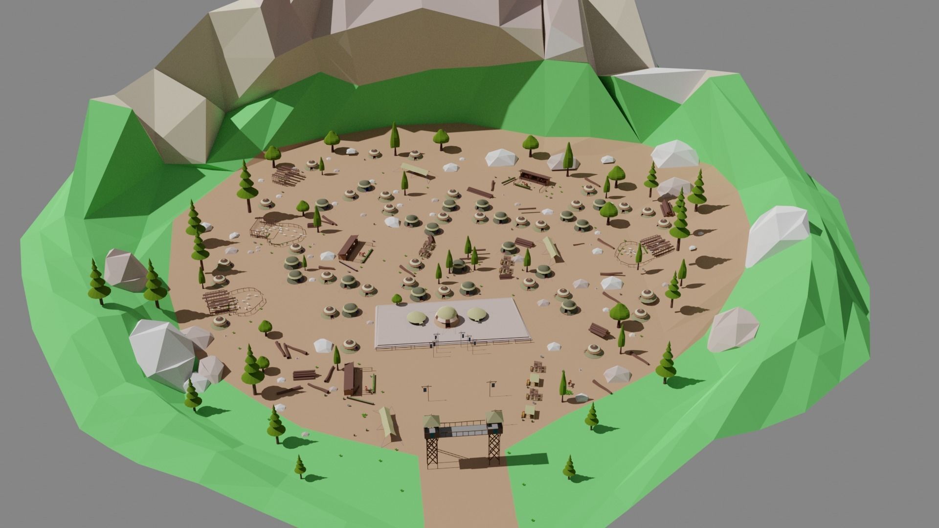 Kayi kabila In Lowpoly Style Low-poly 3D model_16