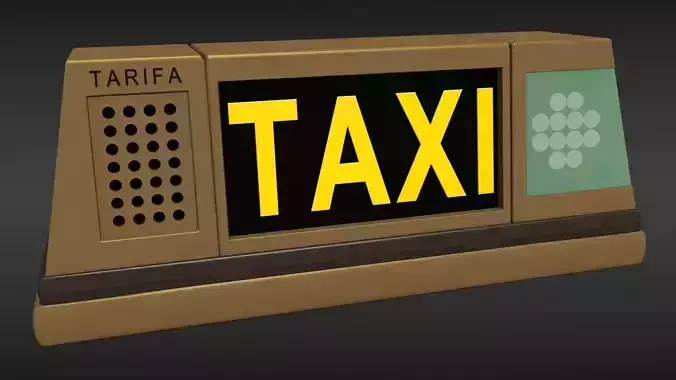 Taxi Sign Light 3D model