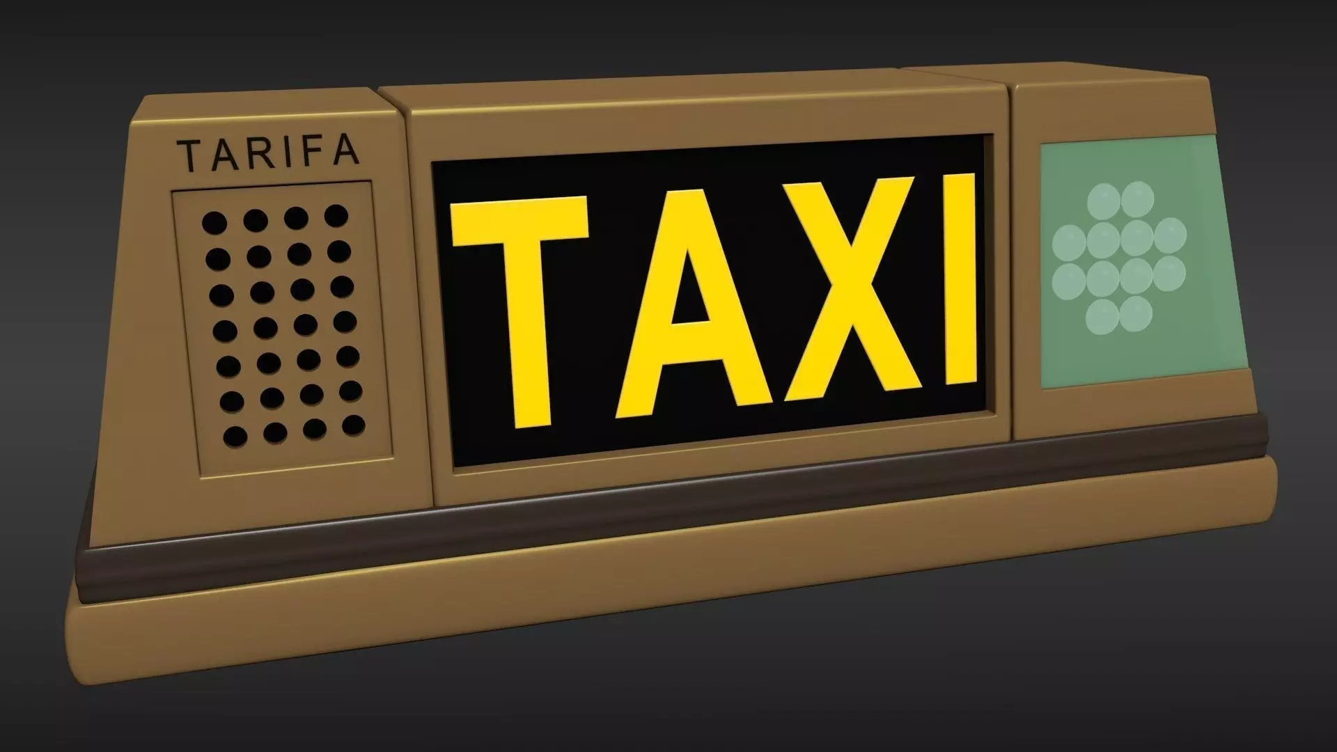 Taxi Sign Light 3D model_0
