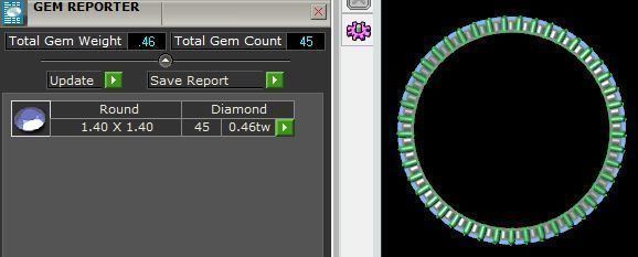 Circle Stone Golden Band  3D print model_10