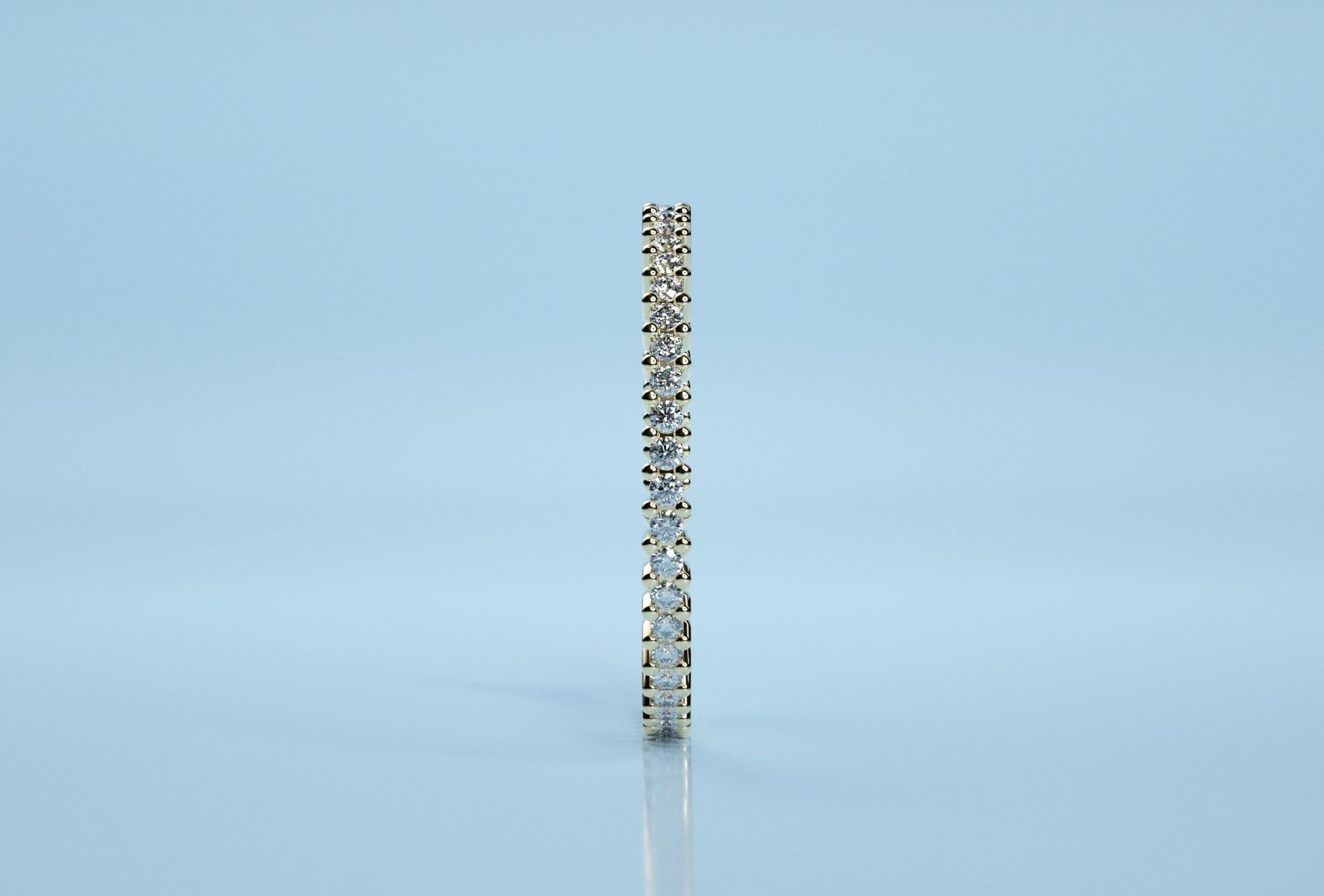 Circle Stone Golden Band  3D print model_7