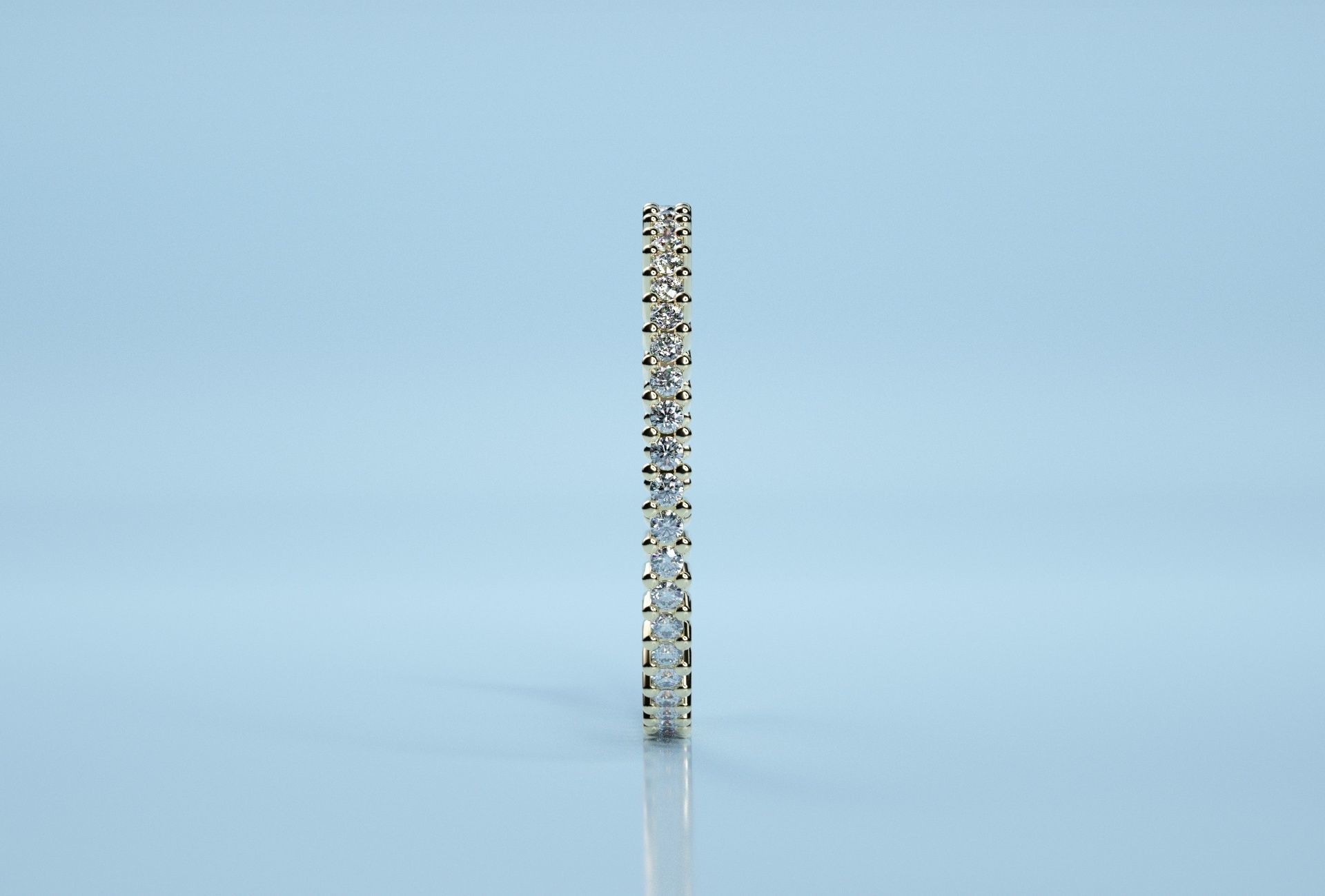 Circle Stone Golden Band  3D print model_5