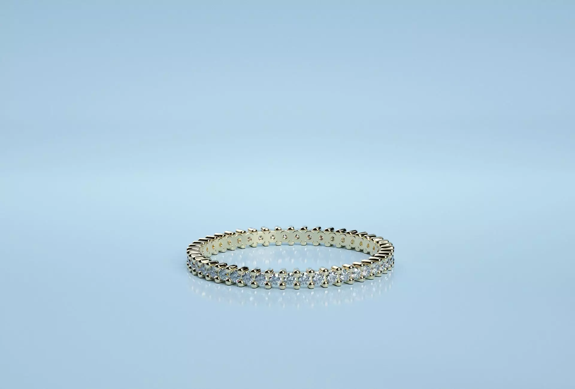 Circle Stone Golden Band  3D print model_0
