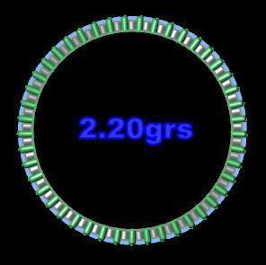 Circle Stone Golden Band  3D print model_9