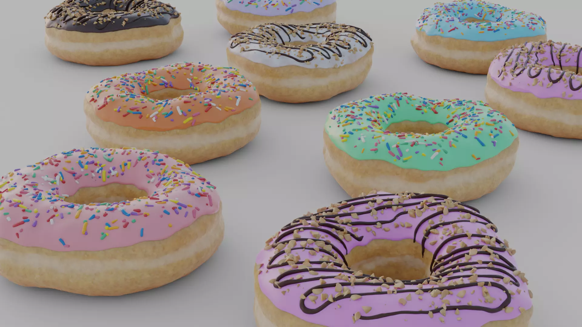 Donuts 3D model_0