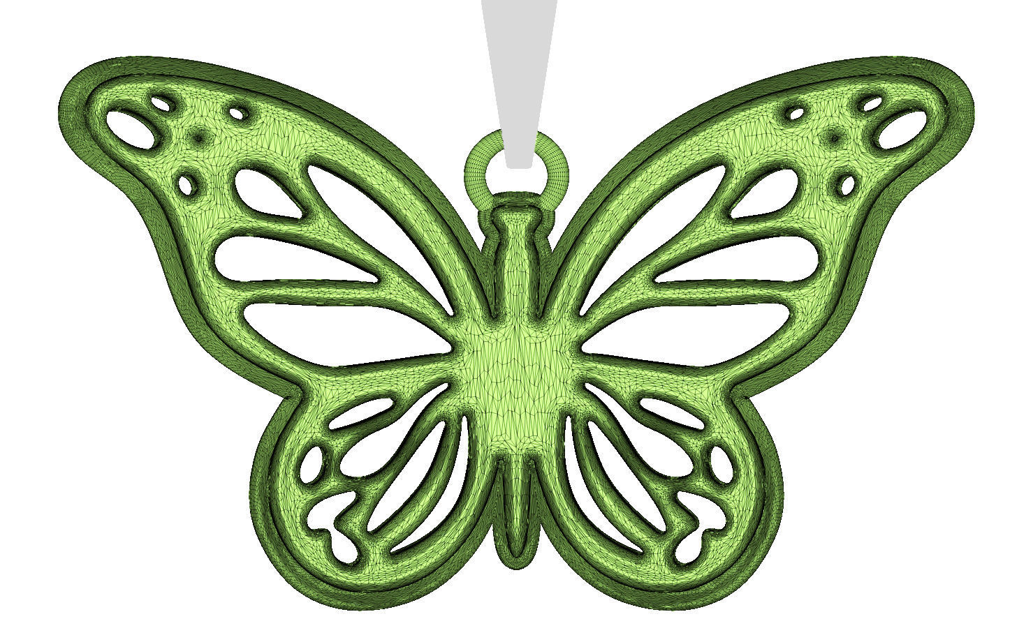 Butterfly Pendant 3D print model_6