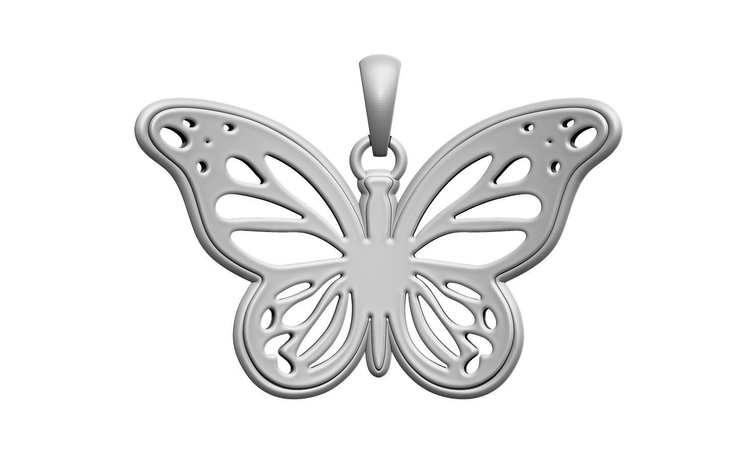 Butterfly Pendant 3D print model_1